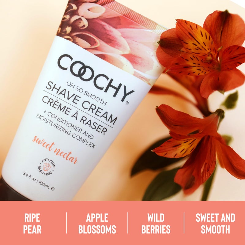 Coochy Shave Cream - Moisturizing Shave Lotion - Gentle Intimate Shaving Cream - For Bikini Area, Underarms, Legs & More - Rash-Free, Hydrating Formula - Sweet Nectar, 7.2 oz - Image 5